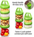 SELEWARE Portable Stackable Food Storage Containers for Snacks Formula Powder and Drinks Twist Lock System Airtight