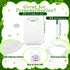 50 DIY Baby Bibs Set, Includes 25 White Feeder Bibs and 24 Fabric Markers for Baby Shower Game