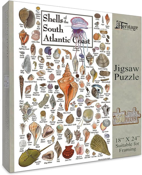 Heritage Puzzle - Shells of The South Atlantic Coast by John &