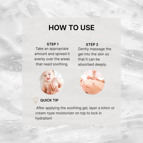 6.76 oz mongdies Baby Soothing Gel | Cooling & Calming Water Gel for Sensitive Skin | Non Sticky Lightweight