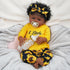 BABESIDE 3 Pcs Reborn Baby Doll Clothes - Sunflower Outfit Accessories Set for 17-22 Inch Dolls