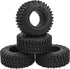 4Pcs ShareGoo 1.0" RC Crawler Tires Micro Rubber Tires Width 20mm Compatible with Axial 1/24 SCX24 Gladiator Bronco C10 JLU Deadbolt B17 RC Crawler (Outer Diameter 50mm)