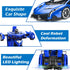 AMENON Remote Control Transform Car Robot Toy for Boys Kids with Lights, 2.4Ghz 1:18 Rechargeable 360° Rotating Race Car
