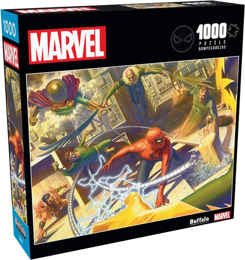 Buffalo Games - Marvel - Spider-Man vs. Sinister Six, 1000 Piece Jigsaw Puzzle, Finished Size 26.75 x 19.75