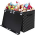 Toy Chest Box Storage Bins for Kids, Large Collapsible Organizer with Fabric Flip-Top Lid & Handles, Black 24.5x13x16
