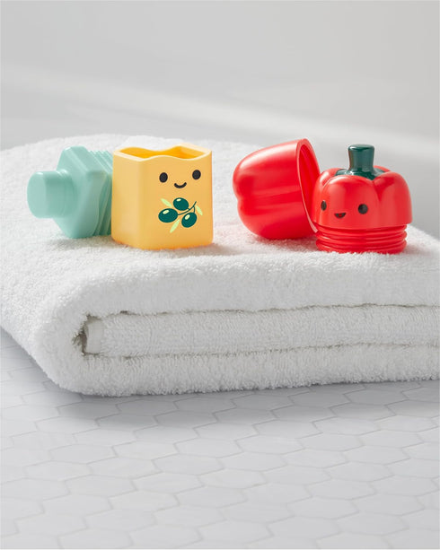 Set 12m+ Skip Hop Baby Bath Toy Tub-to-Table Caf Prep & Serve Salad Bathtub Sensory Development Toy Age