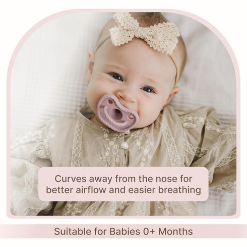 (Set 2) 100% 0+ Orthodontic Silicone Pacifiers of Food-Grade, One-Piece Design, Soft Orthodontic Nipple, Airflow