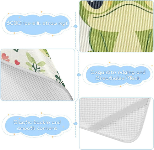 WDdZzyy 28" 52" Flower Wild Beige Frog Cooling Baby Mattress pad Protector x Breathable Crib Bumper Pads for Kids