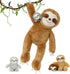 MaoGoLan Sloth Stuffed Animal Set - 5 Pcs Large Mommy Sloth with Babies Plush Toys, 3 Toed Sloth for Kids 22 Inches