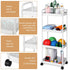 4-Tier Barydat Baby Diaper Cart Movable Diaper Caddy Organizer Rolling Plastic with Wheels White Essentials Baby