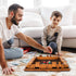 Upgraded Shut The Box Dice Game - 16.54’’ Wooden Board Math Game with 15 Numbers for 1-4 Players, 16 Dices