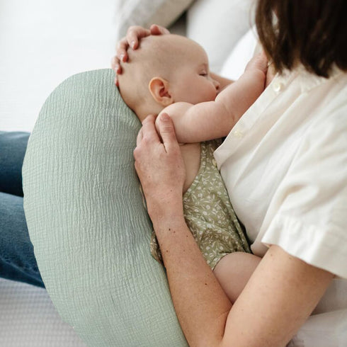lethooly 2-Pack 22.5"x18" Nursing Pillow Cover - Muslin Cotton Removable Covers for Breastfeeding Pillows, Ultra-Soft