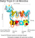 ORZIZRO 0-6 0 3 6 12 Stroller Toys, Car Seat Toys for Babies Infants Months, Activity Spiral Plush Hanging Toy Gift