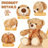 Liliful 12 Inch Plush Bear Stuffed Animal, Recordable Sound Module, Brown Bear Soft Doll for Party Gift