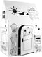 Easy Playhouse Clubhouse - Kids Art and Craft Indoor/Outdoor Fun, Decorate and Personalize Cardboard Fort, 34" X 27" X
