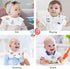 8-Pack Organic Cotton Baby Bibs - 360° Rotate, Adjustable with Snaps, Super Soft & Absorbent for Teething and Drooling,