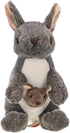 8 Inches, 8", Model:10867 Wild Republic Kangaroo with Joey Plush, Stuffed Animal, Plush Toy, Gifts for Kids, Cuddlekins
