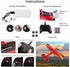 HAWK'S WORK 2 Channel RC Airplane, Ready to Fly 2.4GHz Remote Control Glider for Kids & Beginners (Red)