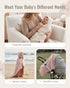 2 Pack, Blissful Diary Muslin Baby Hooded Towel Soft & Absorbent Bath Towel for Baby Girls, Infant Gift, Newborn