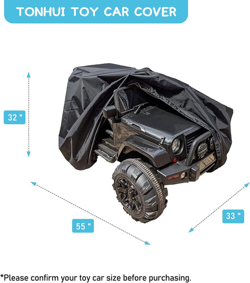 tonhui Large Ride-On Truck Toy Car Cover, Outdoor Cover for Power Wheels, Kids Electric Car Cover Waterproof All