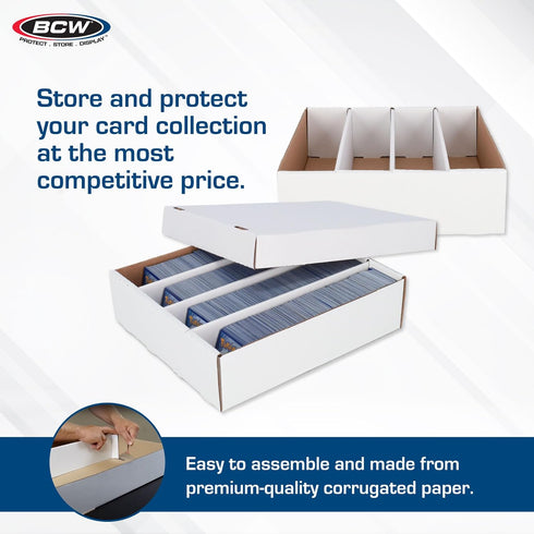 3ct Monster Box Trading Card Storage Box - Holds 3200 Cards - Premium Cardboard for Magic, Sports Cards