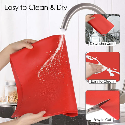 Counter, 28''x20'' Extra Large Silicone Mats for Kitchen Food Grade Silicone Placemats for Kids, Nonstick Silicone Mat