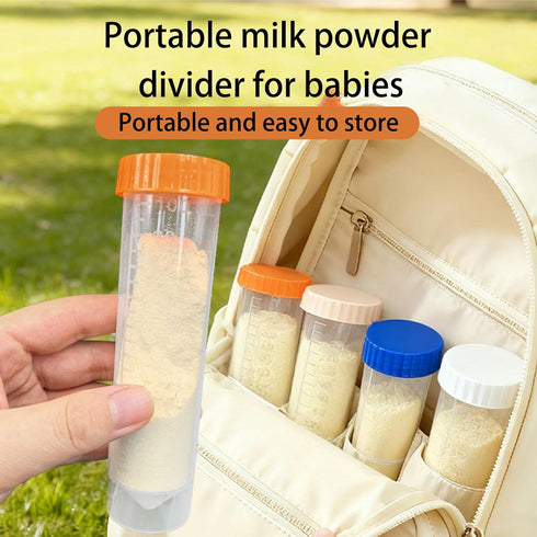 MENGLANSI Travel Friendly Milk Powder Dispenser Box Sealed Compartments Easy Smooth Interior Infant Feeding Organiser
