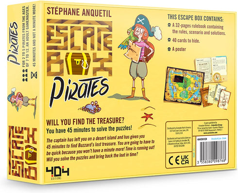 Escape Box Pirates Game | Escape Room in a Box for Family Game Night | Puzzle Solving for Kids and Adults Ages 7+