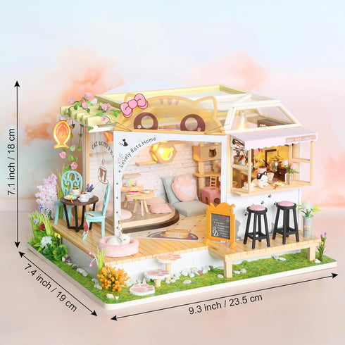 GuDoQi DIY Miniature Dollhouse Kit - Tiny House with Music, 1:24 Scale Craft Gift for Mother's Day