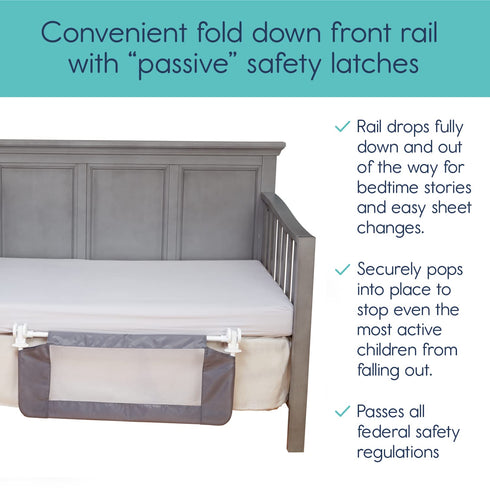 hiccapop Convertible Crib Bed Rail for Toddlers, Crib Rail Guard, Toddler Bed Rail for Crib