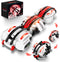 BAZADER RC Cars with LED Lights, Remote Control Snake 360° Roll Toys, Birthday Gift for Kids Age 7-11+, 2 Batteries