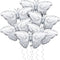 6 Pieces Silver Butterfly Balloons - 42 Inch Extra Large Birthday Foil Balloons for Party Decoration