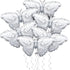 6 Pieces Silver Butterfly Balloons - 42 Inch Extra Large Birthday Foil Balloons for Party Decoration