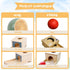 Adena Montessori Object Permanence Box with Tray, Three Wooden Balls Montessori Toys for 6-12 Months Baby