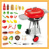 Upgrade 79PCS Toy BBQ Grill Set, Kitchen Toy Set with Realistic Spray, Light & Sound for Kids, Christmas Birthday Gift