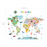 DECOWALL SG2-1615S Animal World Map Kids Wall Decals, Peel and Stick Removable Stickers for Nursery and Bedroom