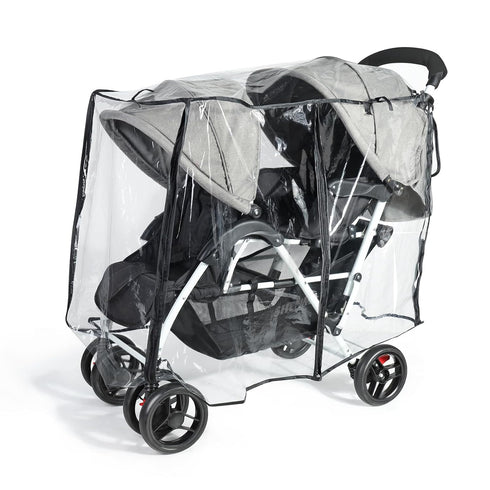 IvyWind Stroller Rain Cover for Double Tandem Stroller, Universal Size Weather Shield
