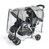 IvyWind Stroller Rain Cover for Double Tandem Stroller, Universal Size Weather Shield