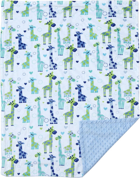 30x40 Inches CREVENT Minky Baby Blanket for Boys, Soft Plush Receiving for Newborns - Giraffe