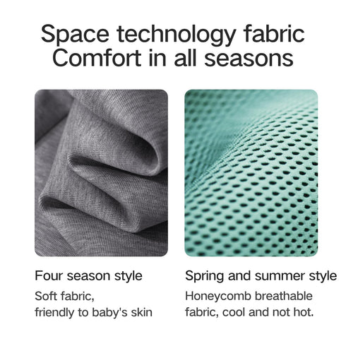 YEMKEZO Cozy (Summer-Gray) Baby Carrier Newborn to Toddler,Newborn Carrier with Head Support, Baby Holder Carrier