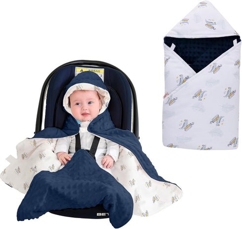 Baby Car Seat Blanket-Universal Car Seat Covers,Warm Swaddle Blankets for Infants Newborn,Boys