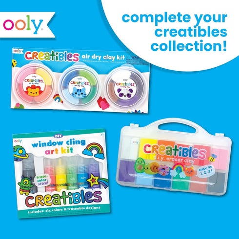 OOLY Creatibles, 12 Colors Air Dry Clay Kit for Kids Craft with 3 Shaping Tools