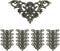Geesatis 20-Pack Antique Bronze Corner Protectors - Decorative Edge Guards for Photo, Books, Jewelry Boxes
