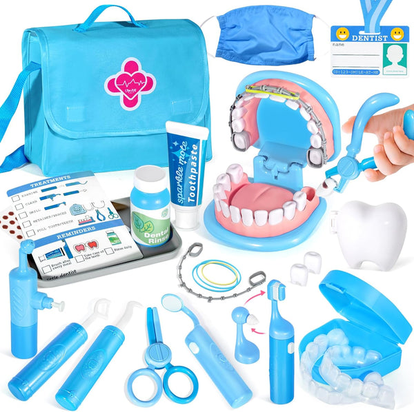 Dentist Playset for Boys with Oversized Pretend Teeth /Removable Teeth /Braces /Retainer