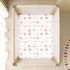 miaozhen 1 Pack 52x28 Cotton Baby Crib Sheets Soft Comfy Animal Cartoon Blush Color Stripe Toddler Mattress Sheet