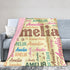 Personalized Baby Blankets for Boys Girls, Custom Name Print Yellow Baby Blanket, Soft Minky Dot Receiving Blanket