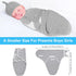 3 Pack Preemie Swaddle Blanket with Hat Set, Baby Receiving Blanket Swaddle Wrap for Newborn Preemies