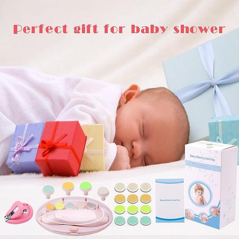 Baby Nail Trimmer Electric Nail File, 20 in 1 Safe Nail Filer Grinder Kit for Newborns and Kids