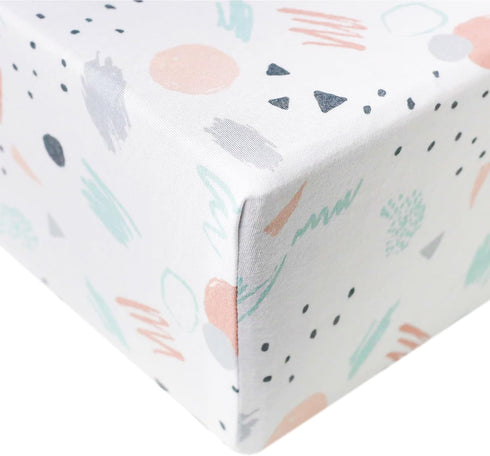 Copper Pearl Premium Knit Baby Crib Sheets for Standard Mattresses, Bayside