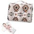 WELLDAY Western Aztec Geometric Baby Changing Pad - Waterproof Diaper Changing Pad with Built-in Pillow - Portable